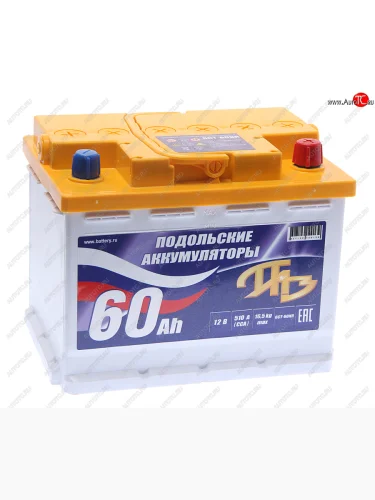 Аккумулятор ПОДОЛЬСК 60Ач обратная полярность ПОДОЛЬСК 6ст60(0)