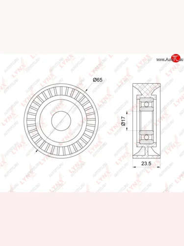 Ролик натяжной AUDI A3 (04-12) ремня приводного LYNX LYNX pb5265