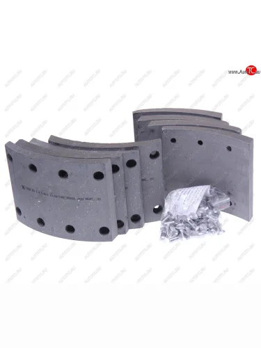 Накладка тормозной колодки КАМАЗ-53215,65115 (13-) сверленая расточен.комплект 8шт. с заклепками АТИ АТИ Завод 53205-3501105-51