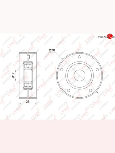 Ролик приводного ремня CHEVROLET Lacetti (1.8),Captiva (2.4) LYNX LYNX pb5336