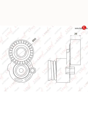 Ролик приводного ремня RENAULT Logan,Sandero,Megane 3 натяжителя LYNX LYNX pt3035