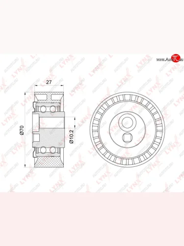 Ролик приводного ремня PEUGEOT Partner (00-) CITROEN Berlingo (00-) обводной LYNX LYNX pb5059