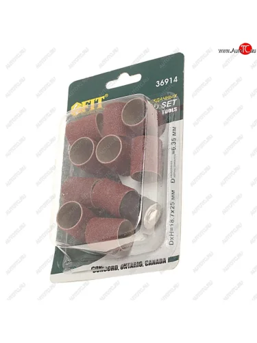 Бандаж наждачный с штифтом 6.35мм 10шт. для гравера FIT FIT 36914