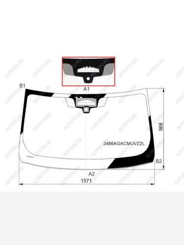 Стекло лобовое (три камеры, датчик дождя, молдинг) FUYAO (зеленое) BMW 6 серия  G32 (2020-2023) Gran Turismo  рестайлинг, лифтбэк