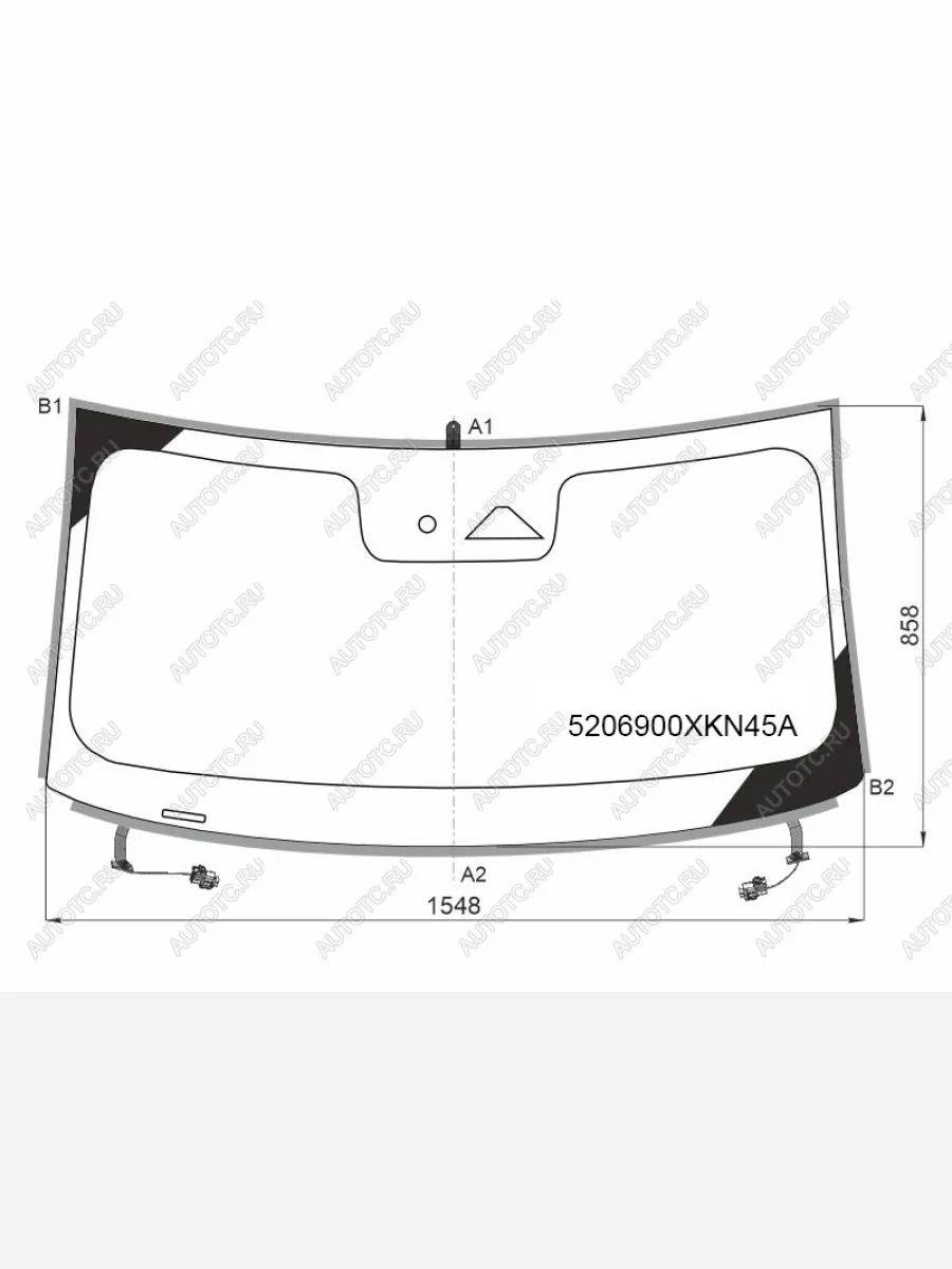 Стекло лобовое (обогрев полный, камера, датчик дождя, молдинг, проекция) FUYAO Haval Dargo (2022-2025) (зеленое)  в Керчи Республика Крым