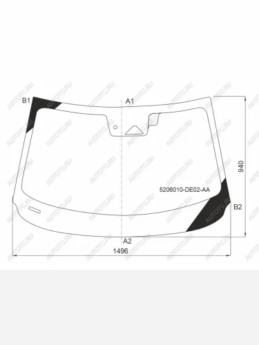 Стекло лобовое (камера, датчик дождя) FUYAO (зеленое) Changan UNI-V лифтбэк (2021-2025)
