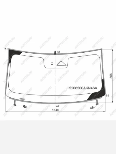 Стекло лобовое (обогрев полный, датчик дождя, молдинг) FUYAO (зеленое) Haval Dargo (2022-2025)