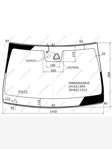 Стекло лобовое (обогрев щеток, датчик дождя, камера, молдинг) FUYAO (зеленое) Mercedes-Benz C-Class ( W204,  W205) (2011-2018) рестайлинг седан, дорестайлинг седан