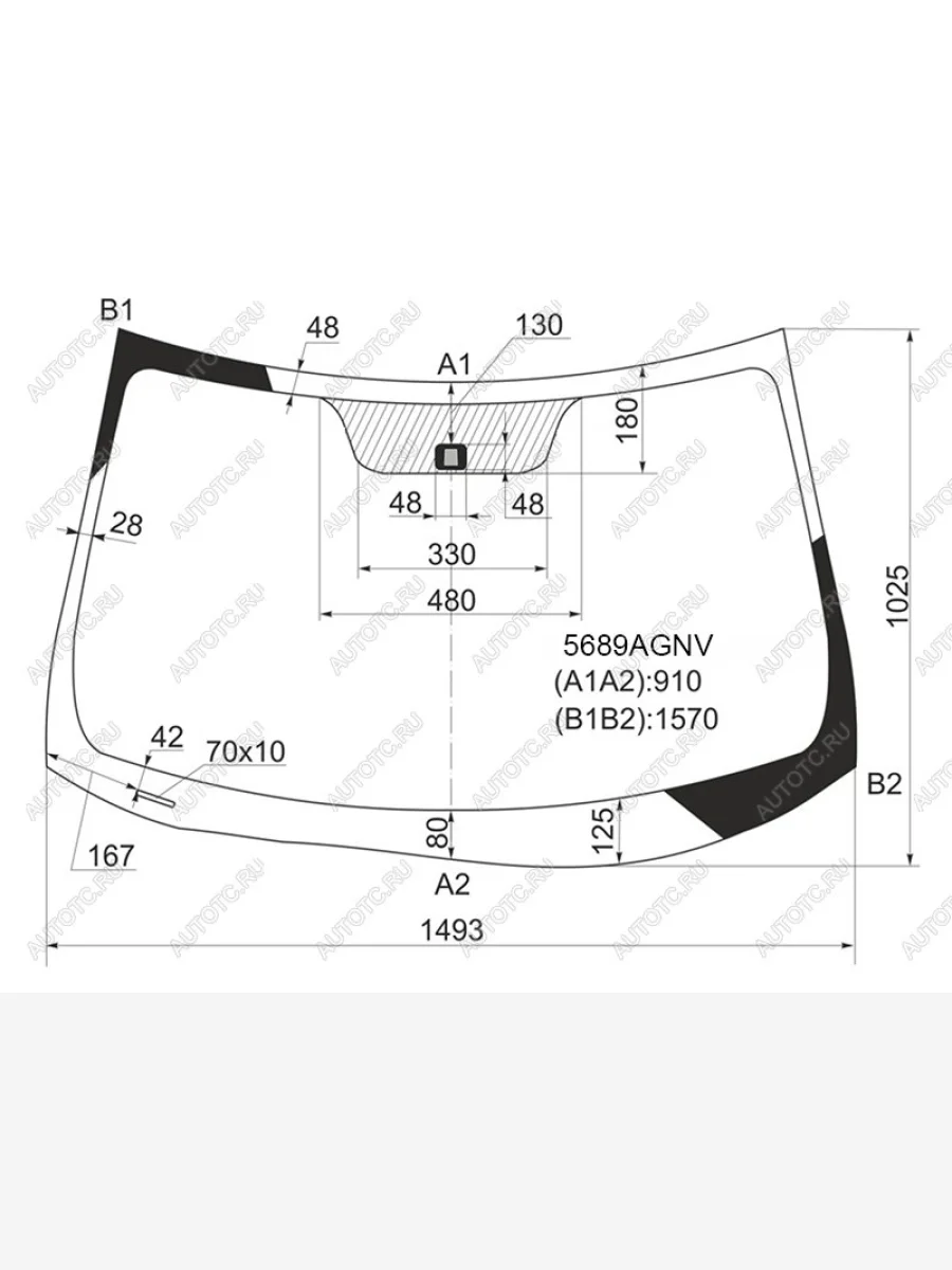 Стекло лобовое AGC CITROEN C4 aircross (2012-2017) (зеленое)  в Перми Пермском крае