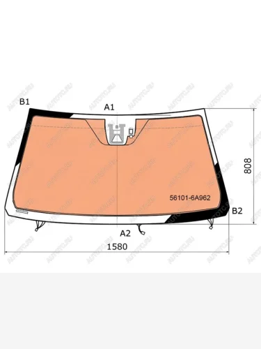 Стекло лобовое (Обогрев полный/ Камера/ Датчик дождя/ Проекция) Lexus LX 15-23 TOYOTA 56101-6A962, 561016a962 TOYOTA 56101-6A962