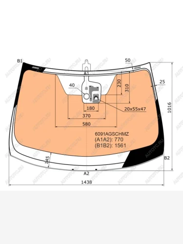 Стекло лобовое (обогрев полный, камера, датчик дождя, молдинг) FUYAO (зеленое) Nissan X-trail 3 T32 дорестайлинг (2013-2018)