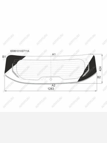 Стекло заднее (Цвет зеленый Обогрев Молдинг) Haval Jolion 20-24 FUYAO 6306101XST11A