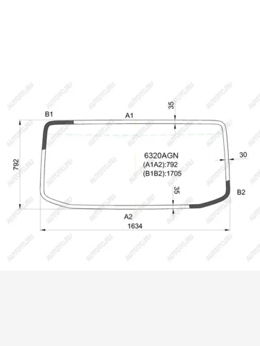 Стекло лобовое (сборка Россия, ЕВРО 4) FUYAO (зеленое) Isuzu Elf (NPR75)  NMR (2014-2023) рестайлинг