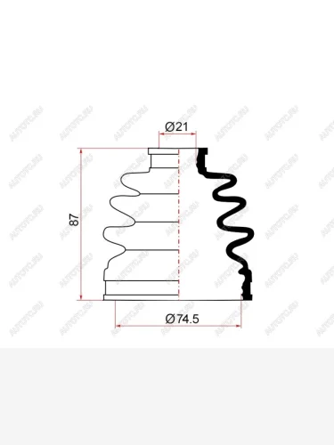 Пыльник ШРУСа наружный SUBARU IMPREZA 95-00SUZUKI GRAND VITARA 2.0 98-05 MARUICHI 66-413