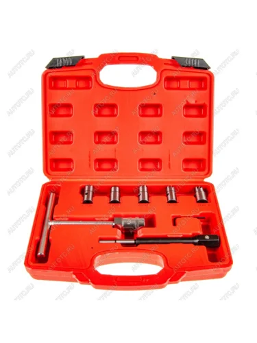 Набор приспособлений для чистки и восстановления форсунок 17-17мм 7 предметов в кейсе ЭВРИКА ЭВРИКА er-86707