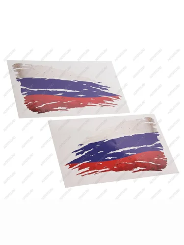 Наклейка виниловая Брызги RUSSIA-флаг 14х25см полноцветная (2шт.) AUTOSTICKERS AUTOSTICKERS 08907