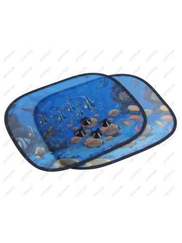 Шторка автомобильная для боковых стекол 44х36см присоска Рыбки 2шт. NOVA BRIGHT NOVA BRIGHT 44269