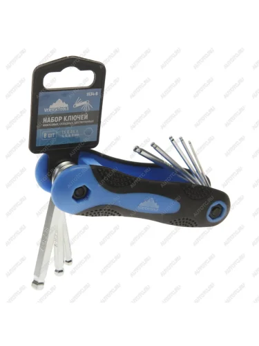 Набор ключей шестигранных 1.5-8мм складной 8 предметов VERTEXTOOLS VERTEXTOOLS 1634-8