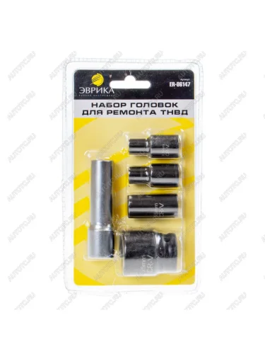 Набор головок торцевых 12,38 3-гранных для ремонта ТНВД 5 предметов ЭВРИКА ЭВРИКА er-86147