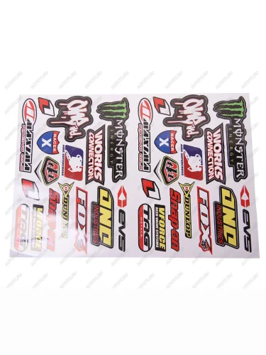 Наклейка виниловая вырезанная MAXIMA racing 25х35см в наборе полноцветная AUTOSTICKERS AUTOSTICKERS 07911