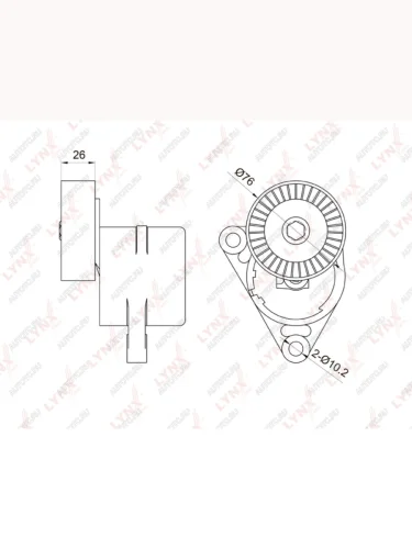 Натяжитель приводного ремня CHEVROLET Cruze (09-) (1.6),Lacetti (03-) LYNX LYNX pt3010