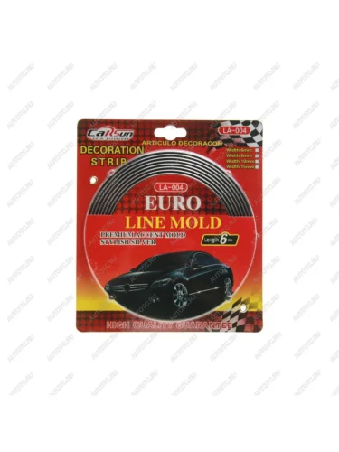 Молдинг самоклеющийся 8мм х6м серебряный (блистер) CARSUN CARSUN la-004 8mm (sl)
