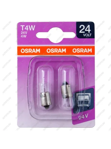 Лампа 24V T4W BA9s блистер (2шт.) OSRAM OSRAM 3930-02b