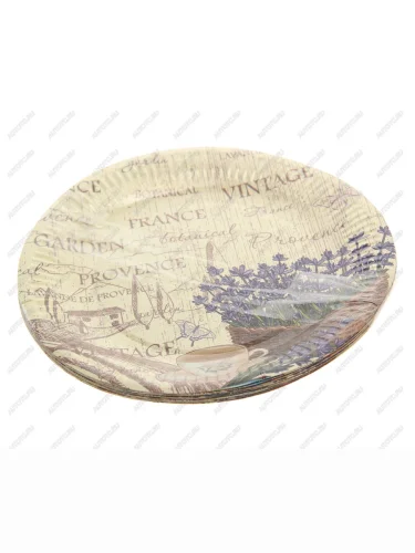 Тарелка бумажная 230мм 10шт. Прованс  NO NAME 109027