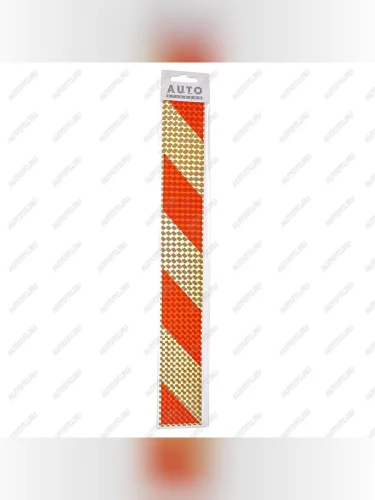 Наклейка виниловая светоотражающая Зебра кубики 5х38см золото голография комплект (2шт.) AUTOSTICK AUTOSTICKERS 00499