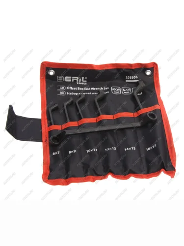 Набор ключей накидных 6-17мм 6 предметов в сумке BERIL BERIL 103506