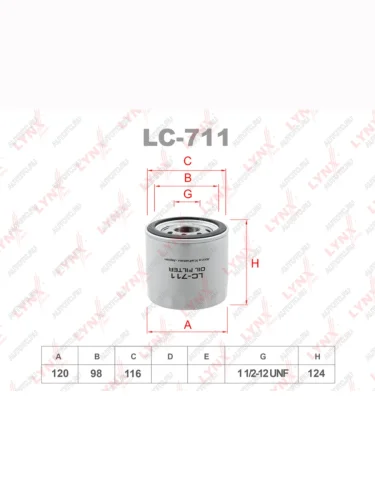 Фильтр масляный ISUZU Trooper (00-) LYNX LYNX lc711
