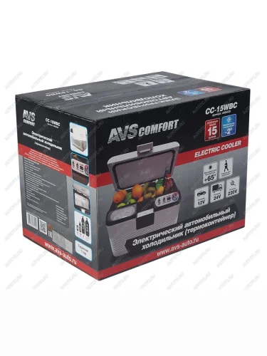 Автохолодильник 15л 41х29х29см с программным управлением от +65 до -2 12/220V вес 8кг СС-15WBC AVS AVS a80552s AVS a80552s