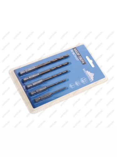 Набор сверл по металлу 2.0-6.0мм HSS (5шт.) 6-гранный хвостовик VERTEXTOOLS VERTEXTOOLS 0987-5