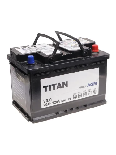 Аккумулятор ТИТАН AGM 70Ач обратная полярность ТИТАН 6ст70(0)