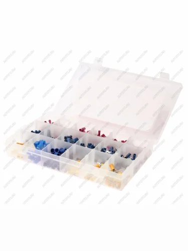 Набор клемм автомобильных изолированных 18 типоразмеров 530шт. в боксе JTC  jtc-2027