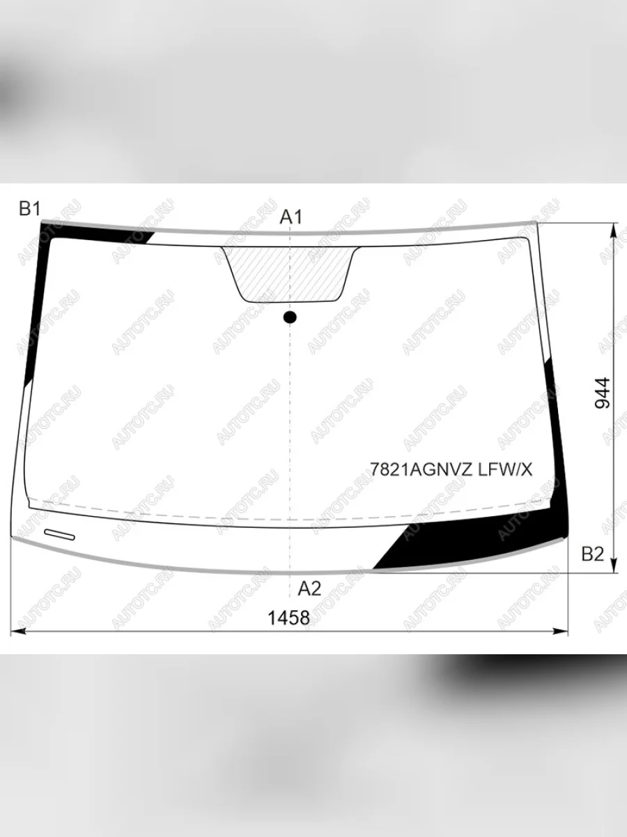 Стекло лобовое (молдинг) XYG Volkswagen Jetta A7 седан дорестайлинг (2018-2022) (зеленое)  в Перми Пермском крае