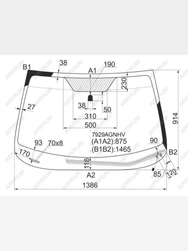 Стекло лобовое (обогрев щеток) FUYAO (зеленое) Subaru Impreza ( GE,  GH) (2007-2012) седан, хэтчбэк