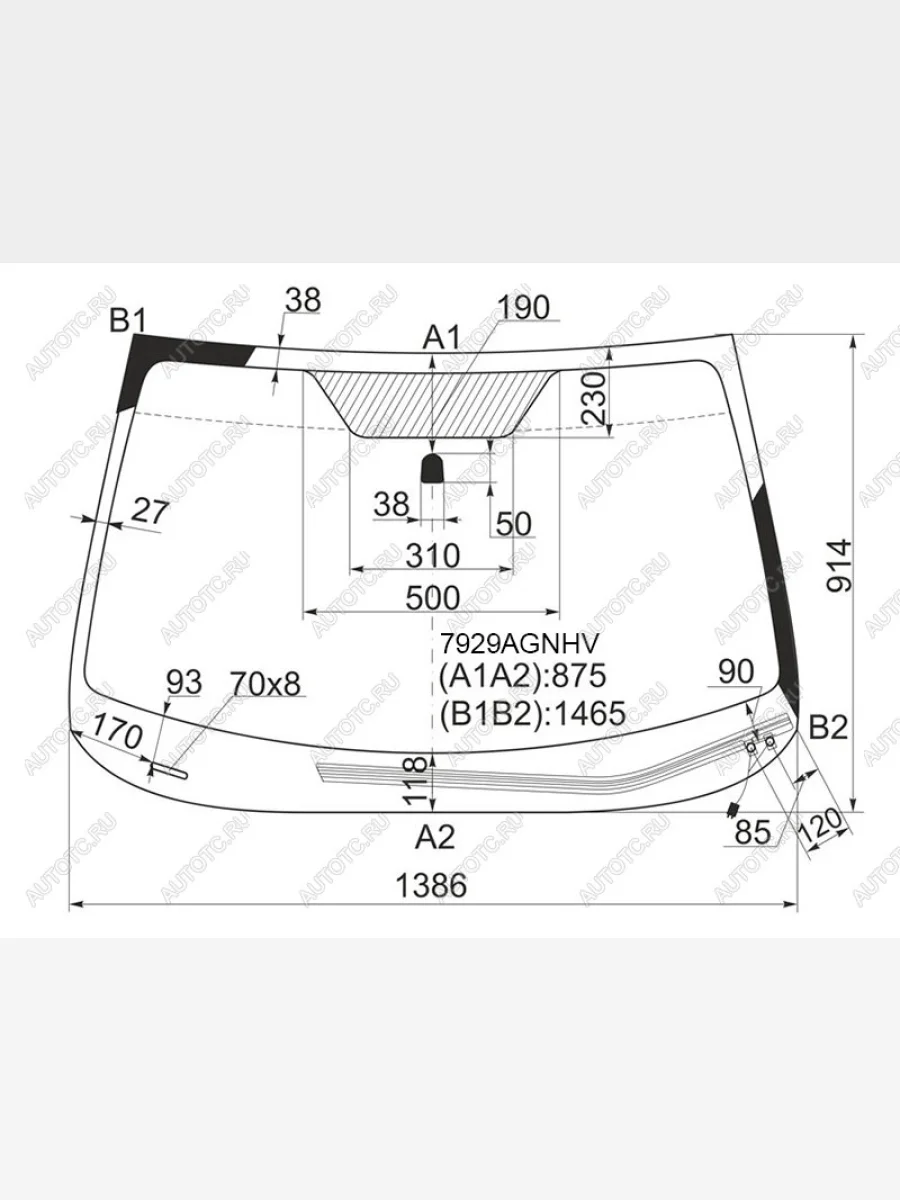 Стекло лобовое (обогрев щеток) FUYAO  Subaru Impreza (2007-2012) GE, GH (зеленое)  в Керчи Республика Крым