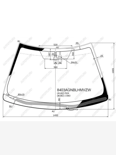 Стекло лобовое (Обогрев щеток Датчик дождя Молдинг) Toyota Camry (XV50) 11-18  Camry UAEUSA 11-1 FUYAO 8403AGNBLHMVZW