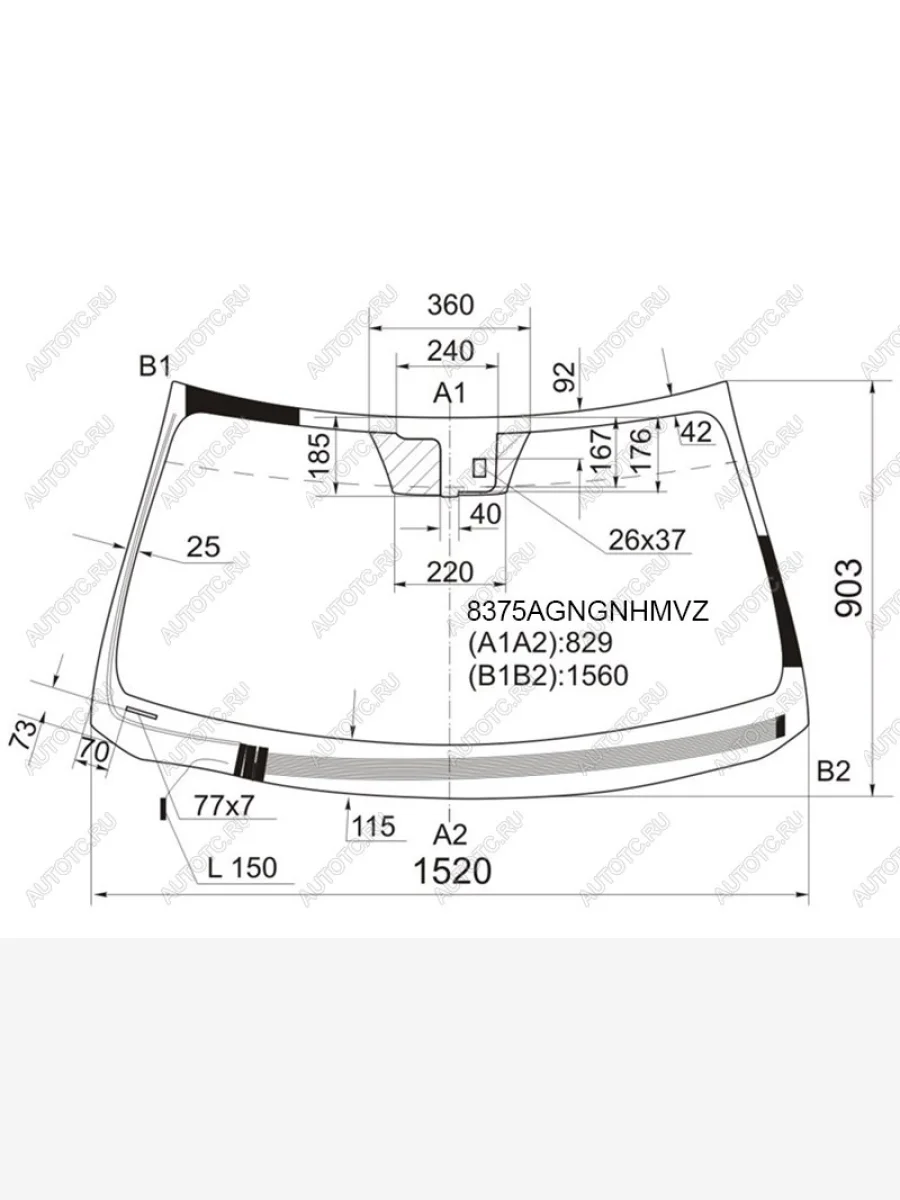 Стекло лобовое (обогрев щеток, датчик дождя, молдинг) FUYAO  Lexus LS460 (2006-2017) XF40 (зеленое)  в Воронеже Воронежской области