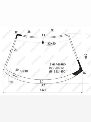 Стекло лобовое FUYAO (зеленое) Toyota Celica  T230 (1999-2006)