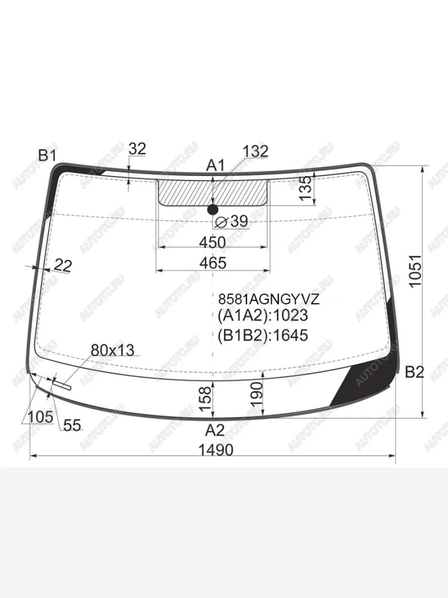 Стекло лобовое (молдинг) FUYAO Volkswagen Caddy 2K рестайлинг (2015-2020) (зеленое)  в Керчи Республика Крым