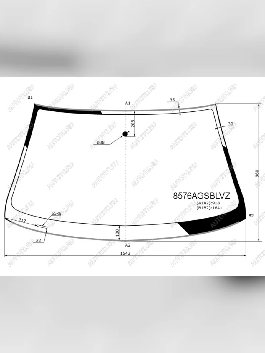 Стекло лобовое (молдинг) FUYAO Porsche Cayenne 955 (2002-2006) (зеленое)  в Керчи Республика Крым