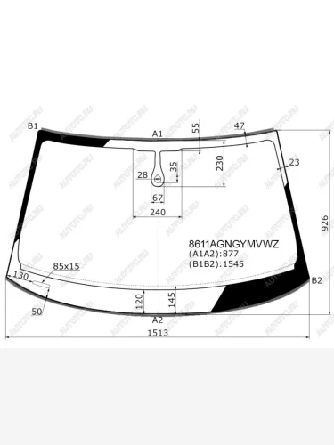 Стекло лобовое (Датчик дождя Молдинг) Audi A6 10-14  A6 allroad quattro 12-14  S6 12-14 FUYAO 8611AGNGYMVWZ