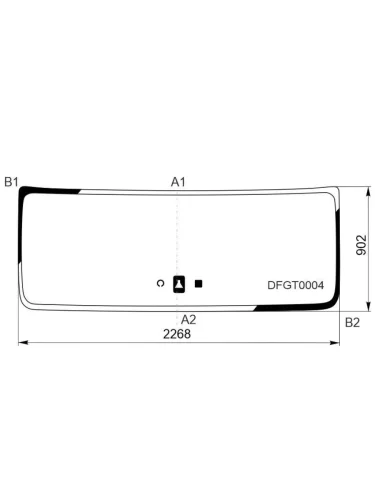Стекло лобовое (Камера Датчик дождя) Dongfeng GX (DFH4180) 18- KMK DFGT0004