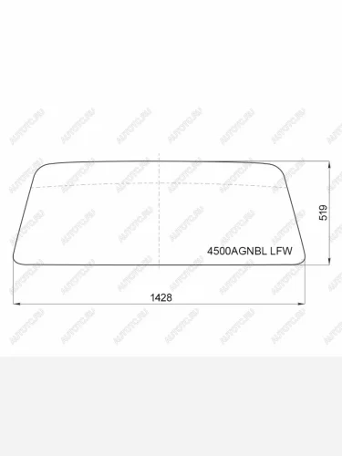 Стекло лобовое LADA 2101 70-88  2102 71-88  2103 72-84  2104 84-12 XYG 4500AGNBL LFW