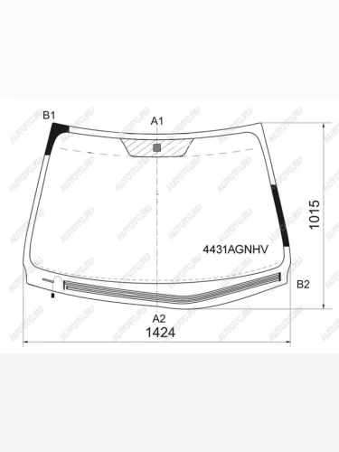 Стекло лобовое (Обогрев щеток) Kia Ceed 06-10 FUYAO 4431AGNHV