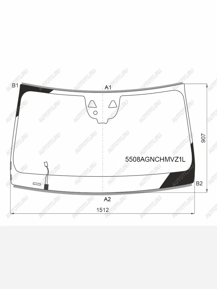 Стекло лобовое (обогрев щеток, датчик дождя, две камеры) FUYAO Mercedes-Benz GLE Coupe C167 (2019-2025) (зеленое)  в Керчи Республика Крым