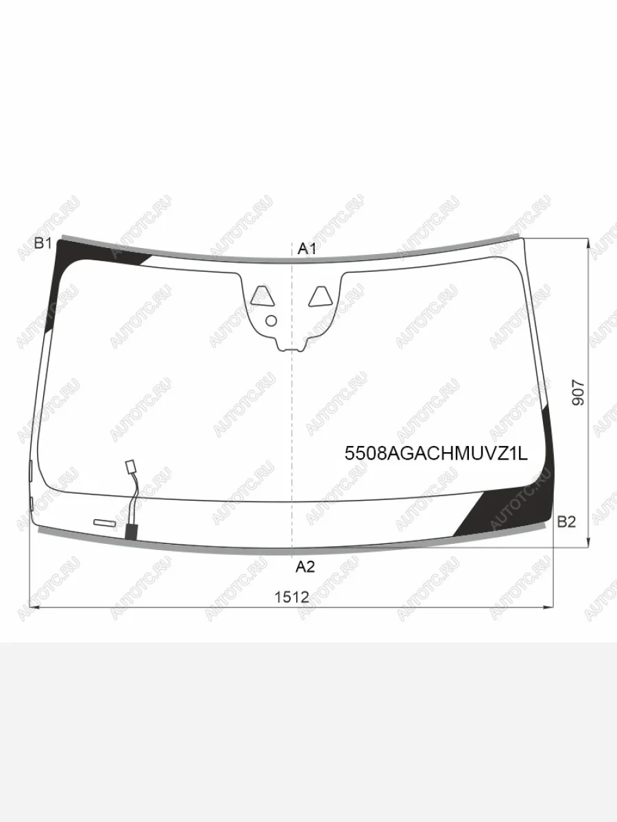 Стекло лобовое (обогрев щеток, датчик дождя, две камеры, молдинг, проекция) FUYAO Mercedes-Benz GLE Coupe C167 (2019-2025) (зеленое)  в Керчи Республика Крым