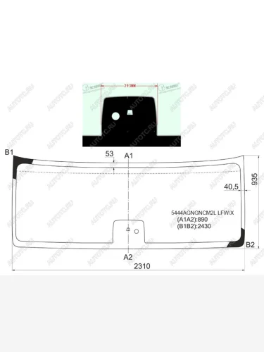 Стекло лобовое (Камера Датчик дождя) Mercedes-Benz Actros 19- XYG 5444AGNGNCM2L LFW/X